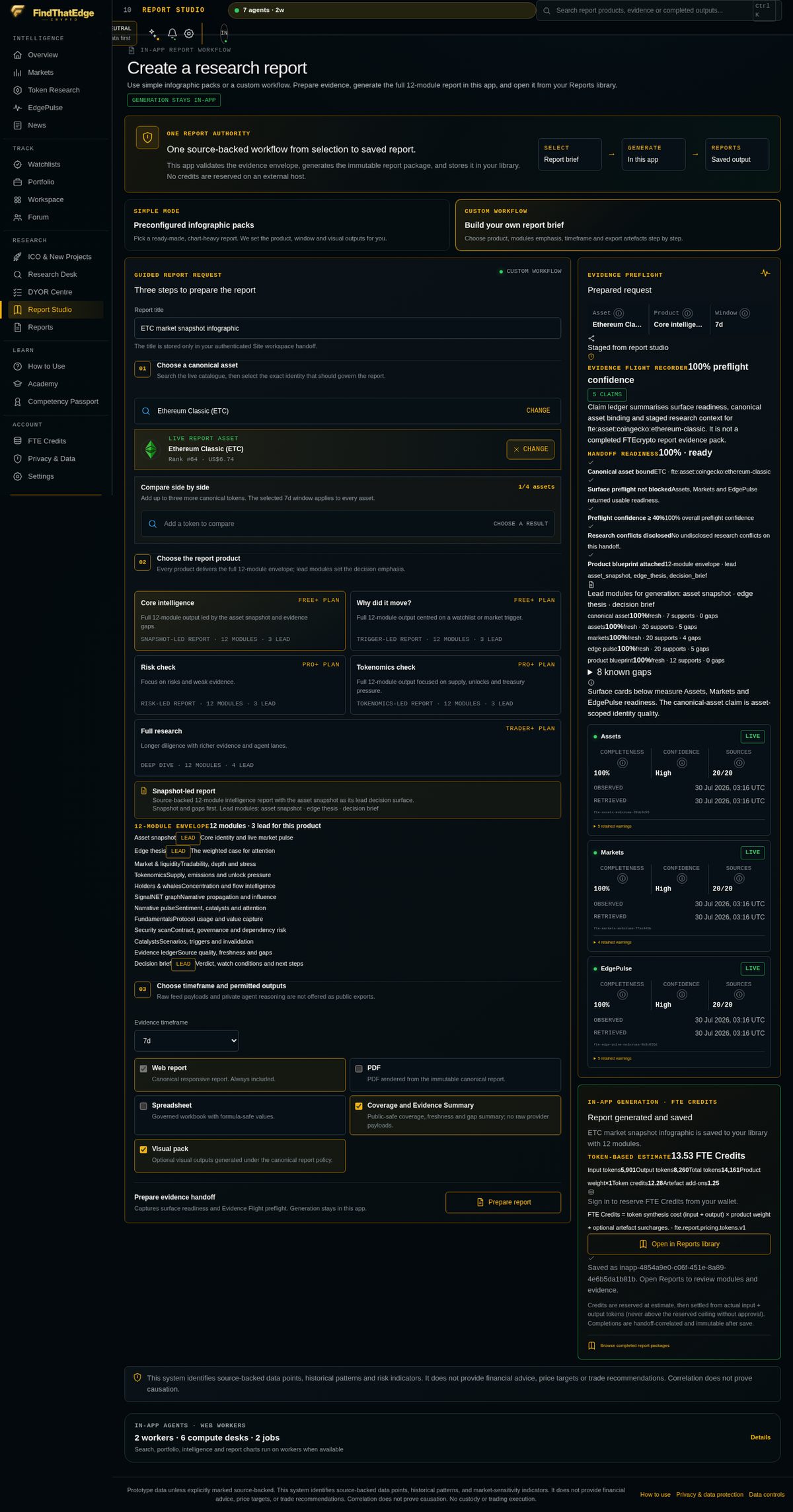 FTEcrypto research desk overview